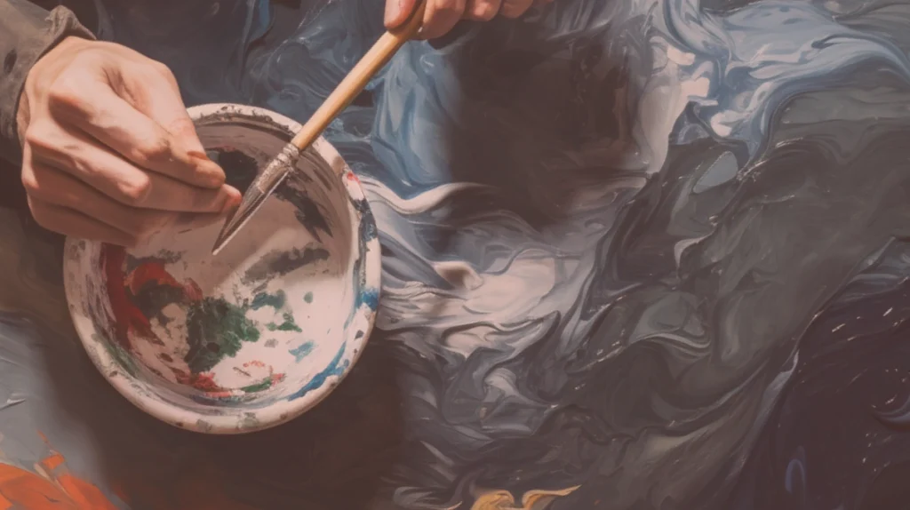 Magpie Mercantile | Support Artists, Inspire Change & Express yourself with one-of-a-kind designs | Artist's hands covered in paint